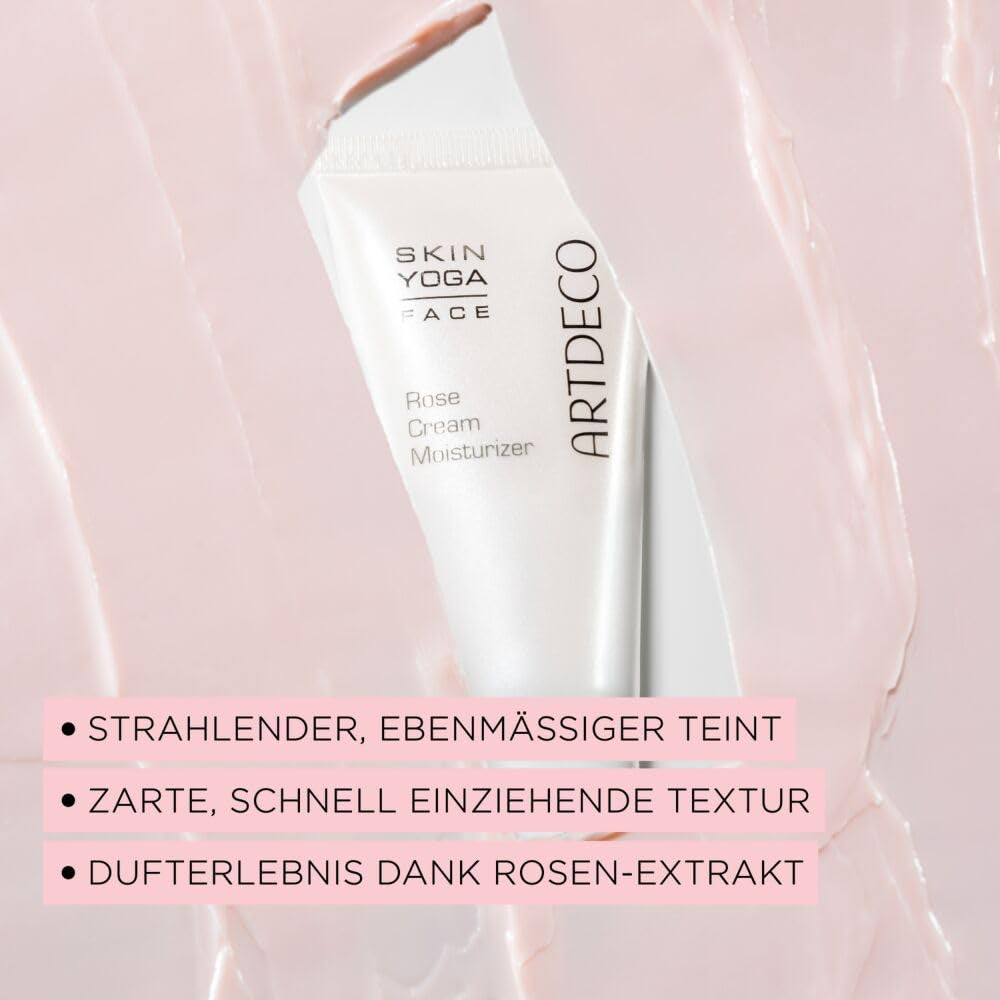 ARTDECO Rosewater Cream Moisturizer - Feuchtigkeitsspendende 24-H Pflege Mit Wertvollem Rosenöl - 1 X 50 Ml
