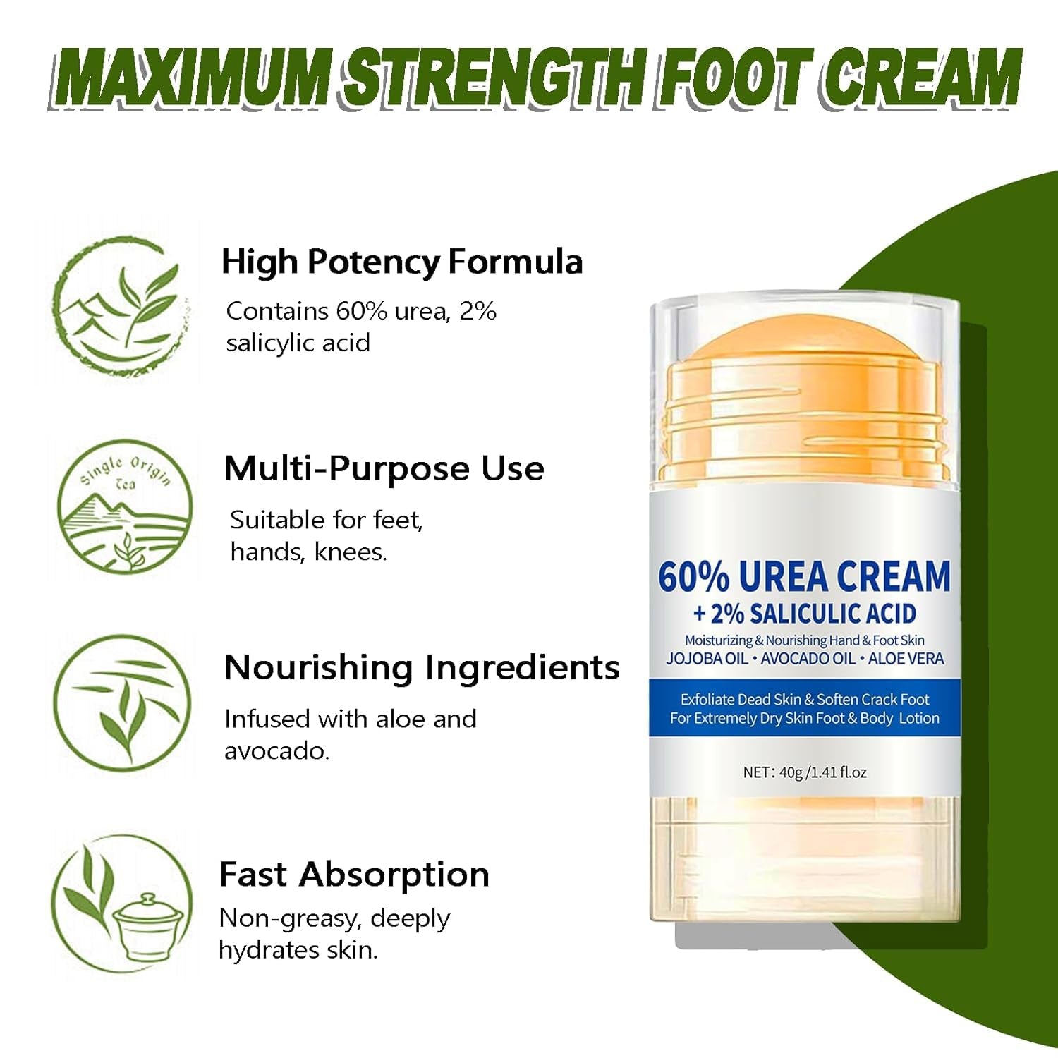 Hydrating and Anti-Cracking Foot Cream, Aktualisierung Feuchtigkeitsspendende Und Anti-Riss-Fußcreme, Fußpflegecreme Lindert Extreme Trockenheit Und Rissbildung Der Füße